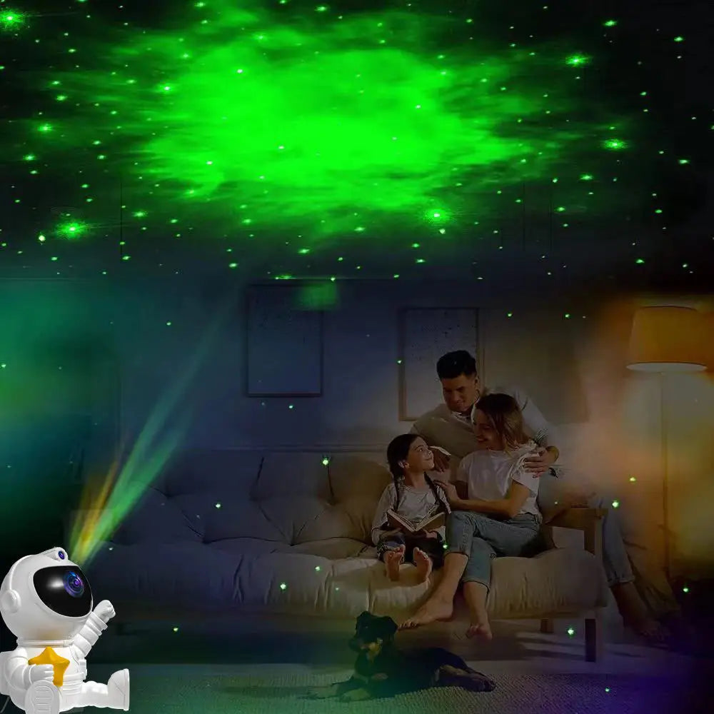 Astronaut Galaxy Projector Night Light with Remote Control(Pentagram) - Audio & Video > Projectors & Accessories >