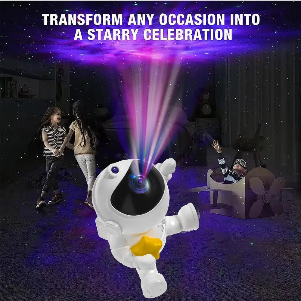 Astronaut Galaxy Projector Night Light with Remote Control(Pentagram) - Audio & Video > Projectors & Accessories >