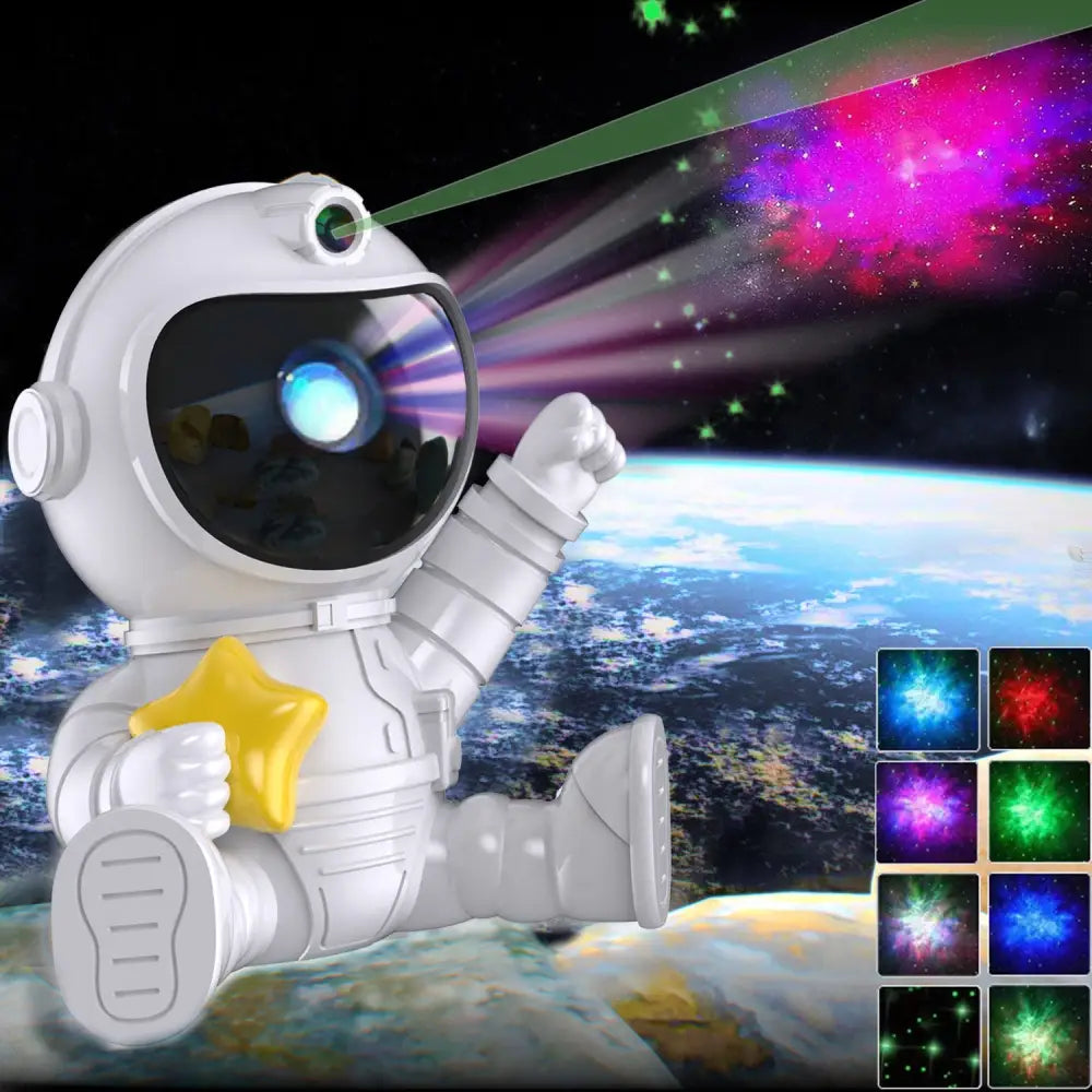 Astronaut Galaxy Projector Night Light with Remote Control(Pentagram) - Audio & Video > Projectors & Accessories >