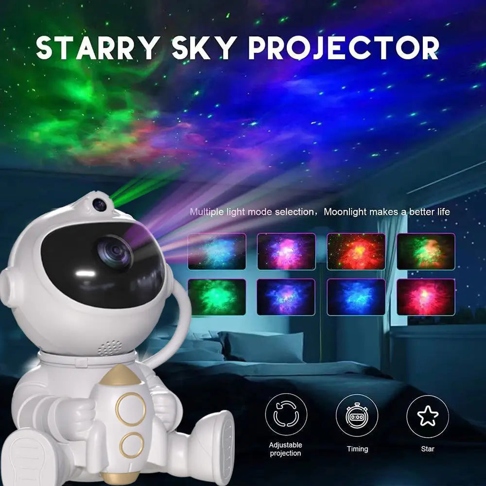 Astronaut Galaxy Projector Night Light with Remote Control(Rocket) - Audio & Video > Projectors & Accessories >