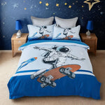 Astronaut Kids Quilt Cover Set - Double Size - Home & Garden > Bedding
