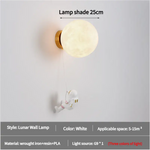 Astronaut Moon Wall Lamp with Three Colors of Light,Diameter 25cm - Home & Garden > Lighting > Wall Lights