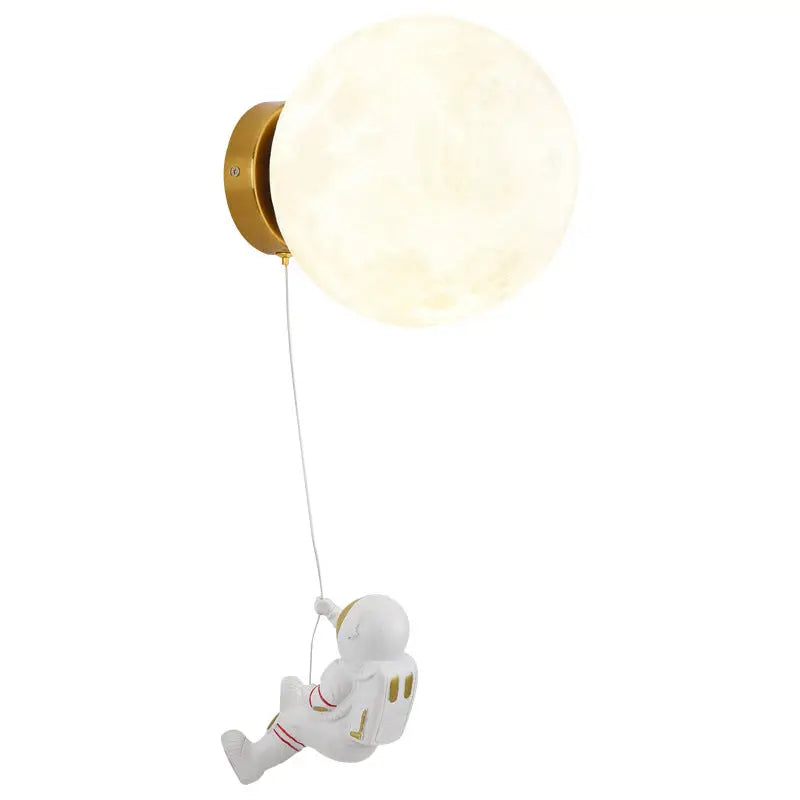 Astronaut Moon Wall Lamp with Warm Light,Diameter 15cm - Home & Garden > Lighting > Wall Lights