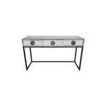 Athens Mirrored Console Table -Black - Furniture > Living Room