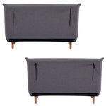 Audrey 2 Seater Sofa Futon Bed Love Seat Fabric Lounge Couch - Graphite - Furniture > Sofas