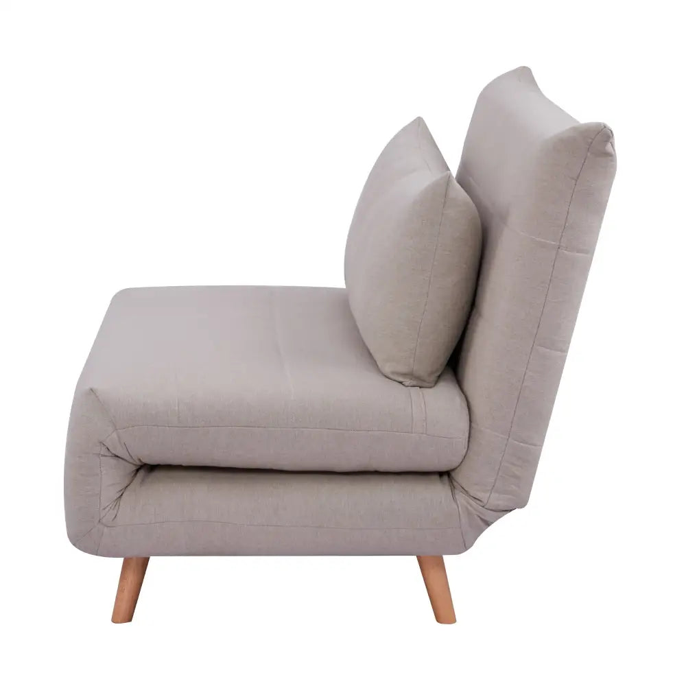 Audrey 2 Seater Sofa Futon Bed Love Seat Fabric Lounge Couch - Beige - Furniture > Sofas