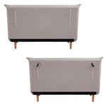 Audrey 2 Seater Sofa Futon Bed Love Seat Fabric Lounge Couch - Beige - Furniture > Sofas