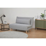Audrey 2 Seater Sofa Futon Bed Love Seat Fabric Lounge Couch - Grey - Furniture > Sofas