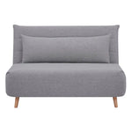 Audrey 2 Seater Sofa Futon Bed Love Seat Fabric Lounge Couch - Grey - Furniture > Sofas