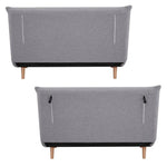 Audrey 2 Seater Sofa Futon Bed Love Seat Fabric Lounge Couch - Grey - Furniture > Sofas