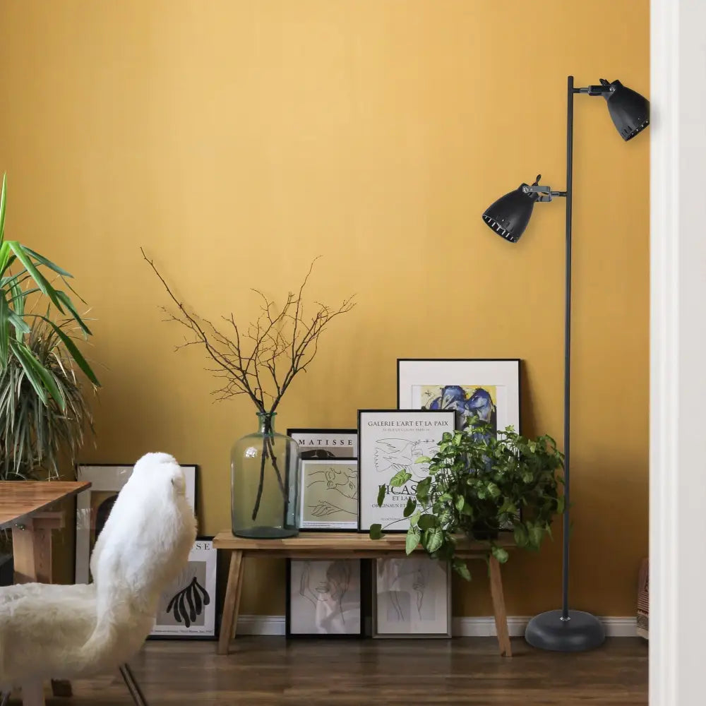 Audrey Floor Lamp - Black - Home & Garden > Lighting