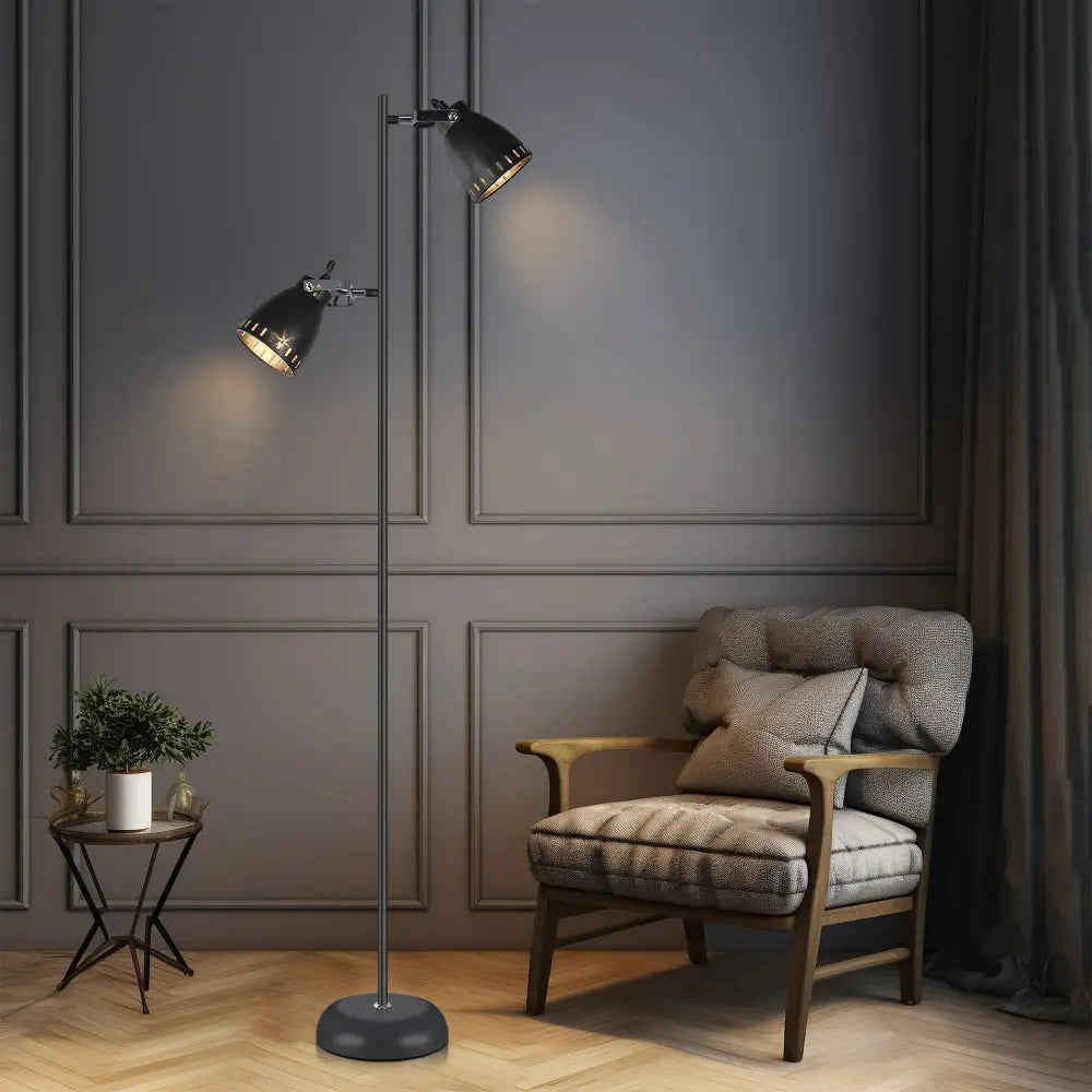 Audrey Floor Lamp - Black - Home & Garden > Lighting