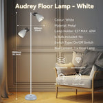 Audrey Floor Lamp - White - Home & Garden > Lighting