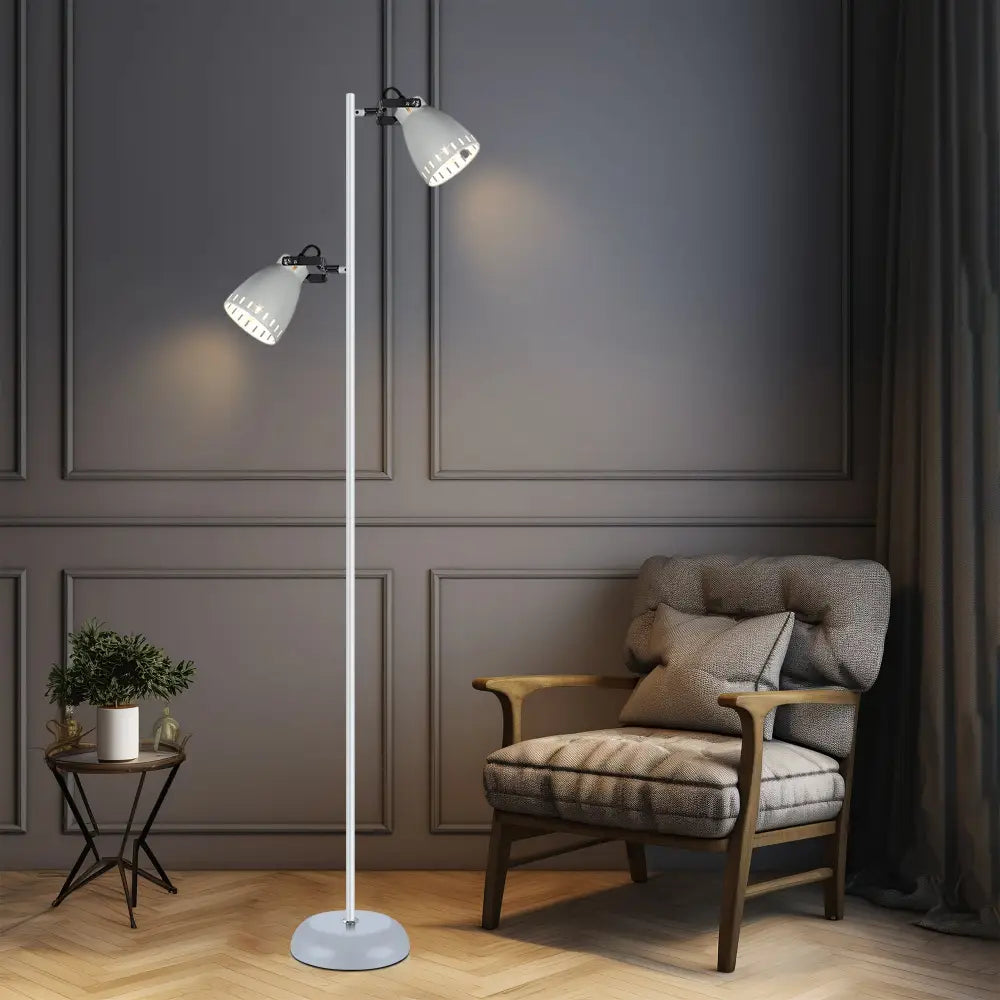 Audrey Floor Lamp - White - Home & Garden > Lighting