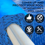 AURELAQUA Solar Swimming Pool Cover 400 Micron Heater Bubble Blanket 6x3.2m - Home & Garden > Pool & Accessories