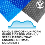 AURELAQUA Solar Swimming Pool Cover 400 Micron Heater Bubble Blanket 9.5x5m - Home & Garden > Pool & Accessories