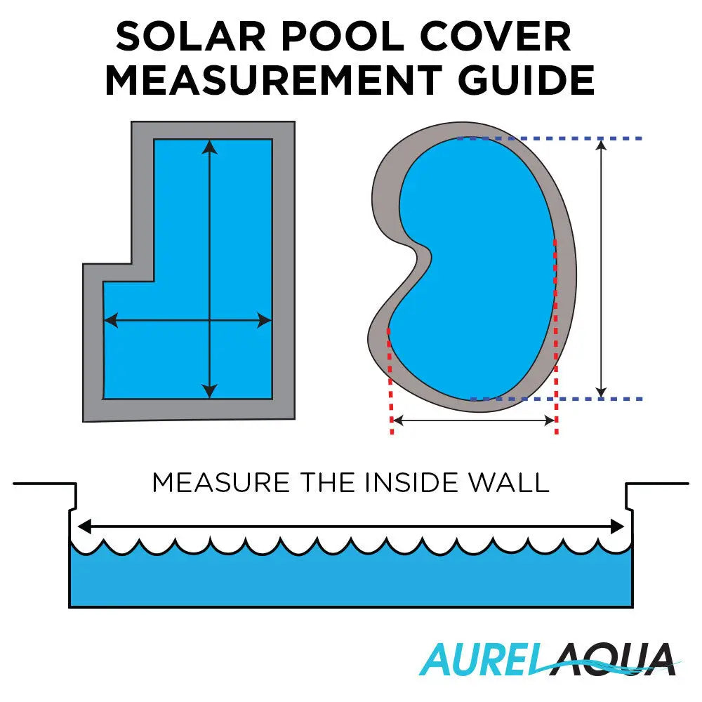AURELAQUA Solar Swimming Pool Cover 400 Micron Heater Bubble Blanket 9.5x5m - Home & Garden > Pool & Accessories