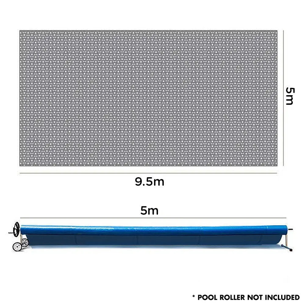 AURELAQUA Solar Swimming Pool Cover 400 Micron Heater Bubble Blanket 9.5x5m - Home & Garden > Pool & Accessories