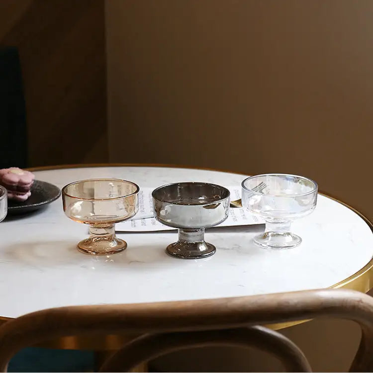 Authur Dessert Glass Bowl - 200ml brown - Home & Garden > Decor