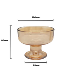 Authur Dessert Glass Bowl - 200ml brown - Home & Garden > Decor