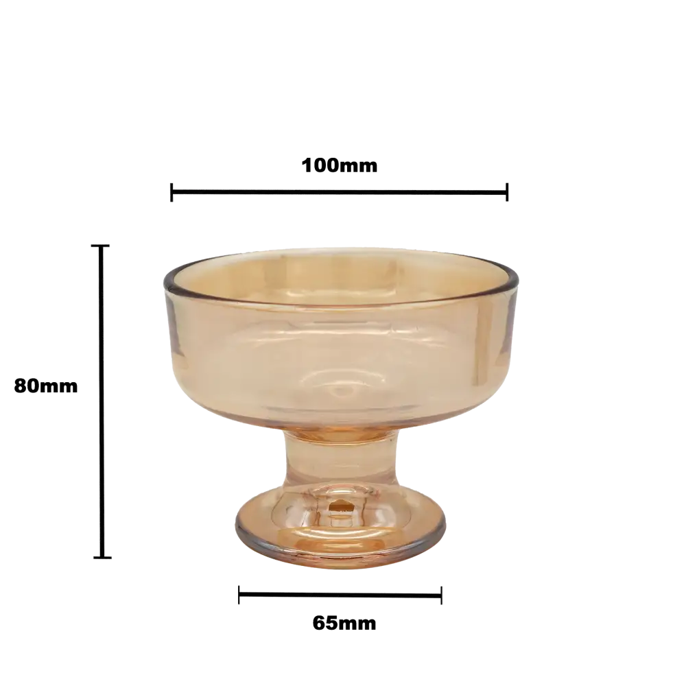 Authur Dessert Glass Bowl - 200ml brown - Home & Garden > Decor