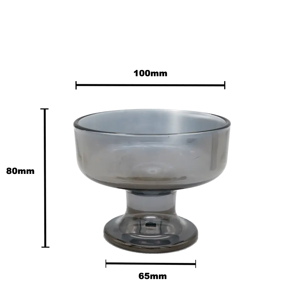Authur Dessert Glass Bowl - 200ml grey - Home & Garden > Decor