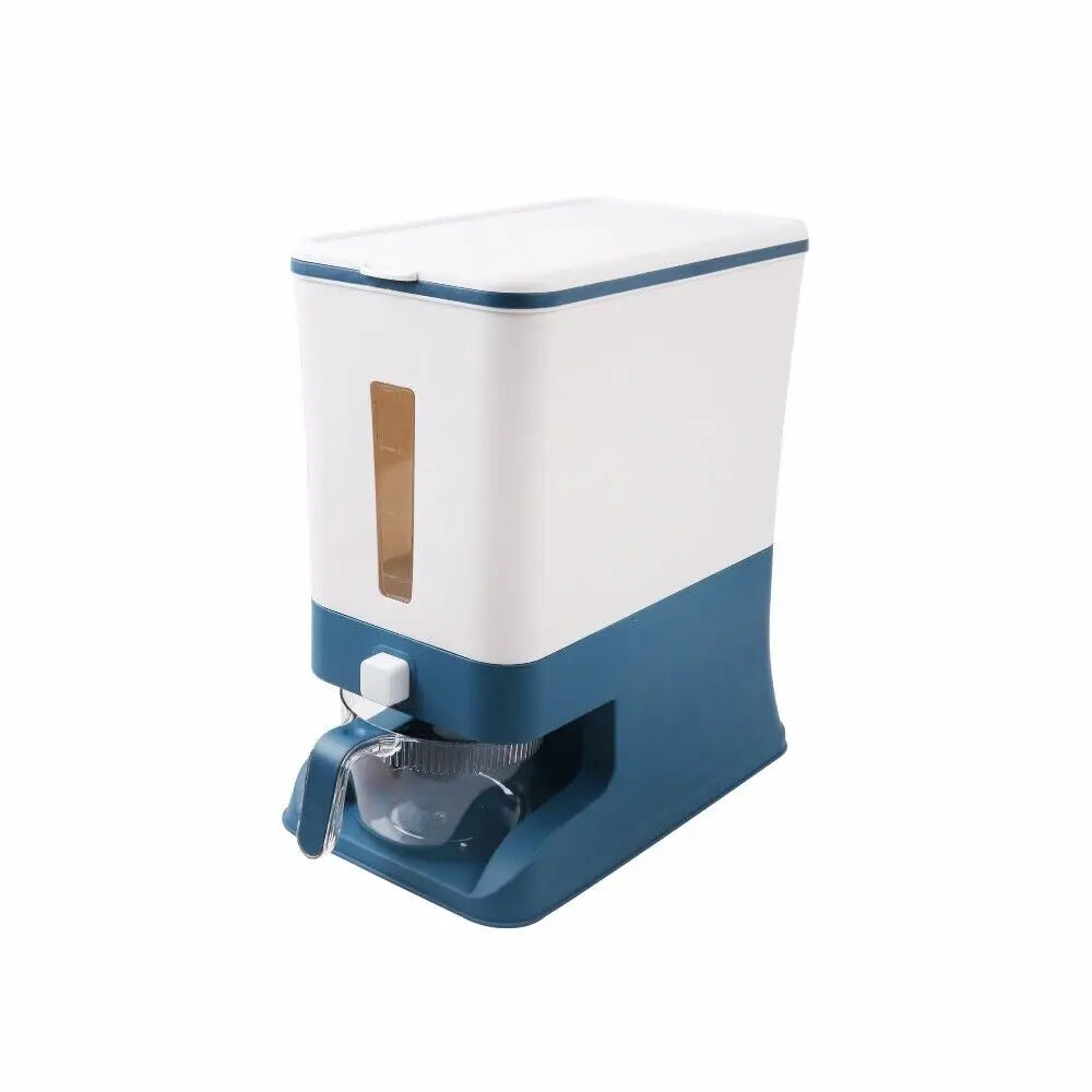 Auto Grain Case Cereal Dispenser Storage Box Kitchen Food Rice Container Cup - Home & Garden > Kitchenware