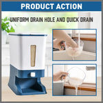 Auto Grain Case Cereal Dispenser Storage Box Kitchen Food Rice Container Cup - Home & Garden > Kitchenware