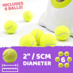Automatic Ball Launcher Throwing Machine Dog Toys Interactive Tennis Pet 6Balls - Pet Care > Toys > Dog Toys
