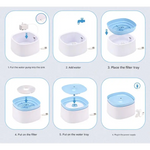 Automatic Pet Water Fountain - USB Powered Multi-Stage Filtration Ultra-Quiet 2L Capacity(black) - Pet Care > Dog