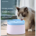 Automatic Pet Water Fountain - USB Powered Multi-Stage Filtration Ultra-Quiet 2L Capacity(black) - Pet Care > Dog