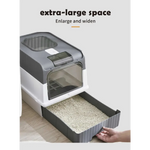 Automatic UV Sterilizing Cat Litter Box -Enclosed Design Odor Control and UV Germicidal Technology - Pet Care > Cat
