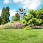Autumn Wind Spinner featuring a metal design with leaf-shaped blades in a tree pattern