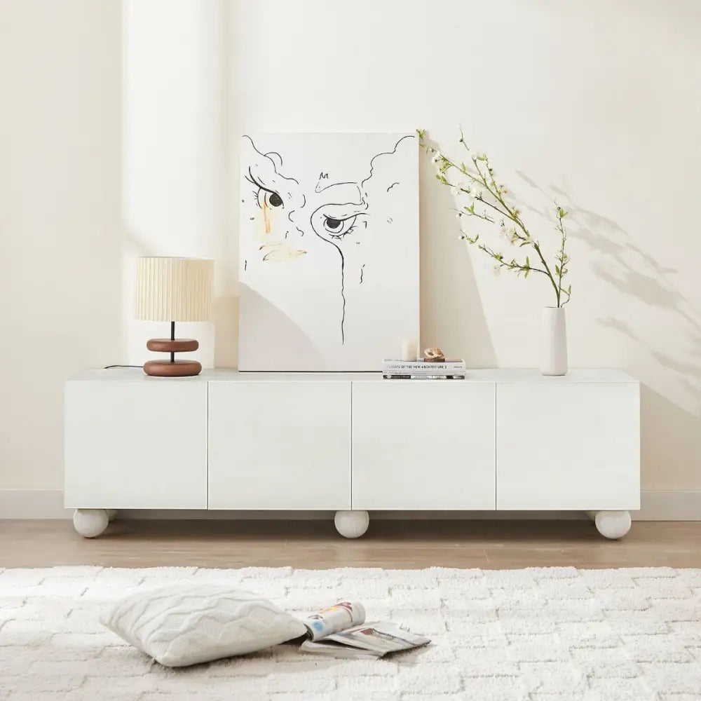 Ava White TV Unit - Furniture > Living Room > TV Units