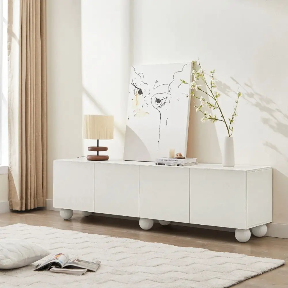 Ava White TV Unit - Furniture > Living Room > TV Units