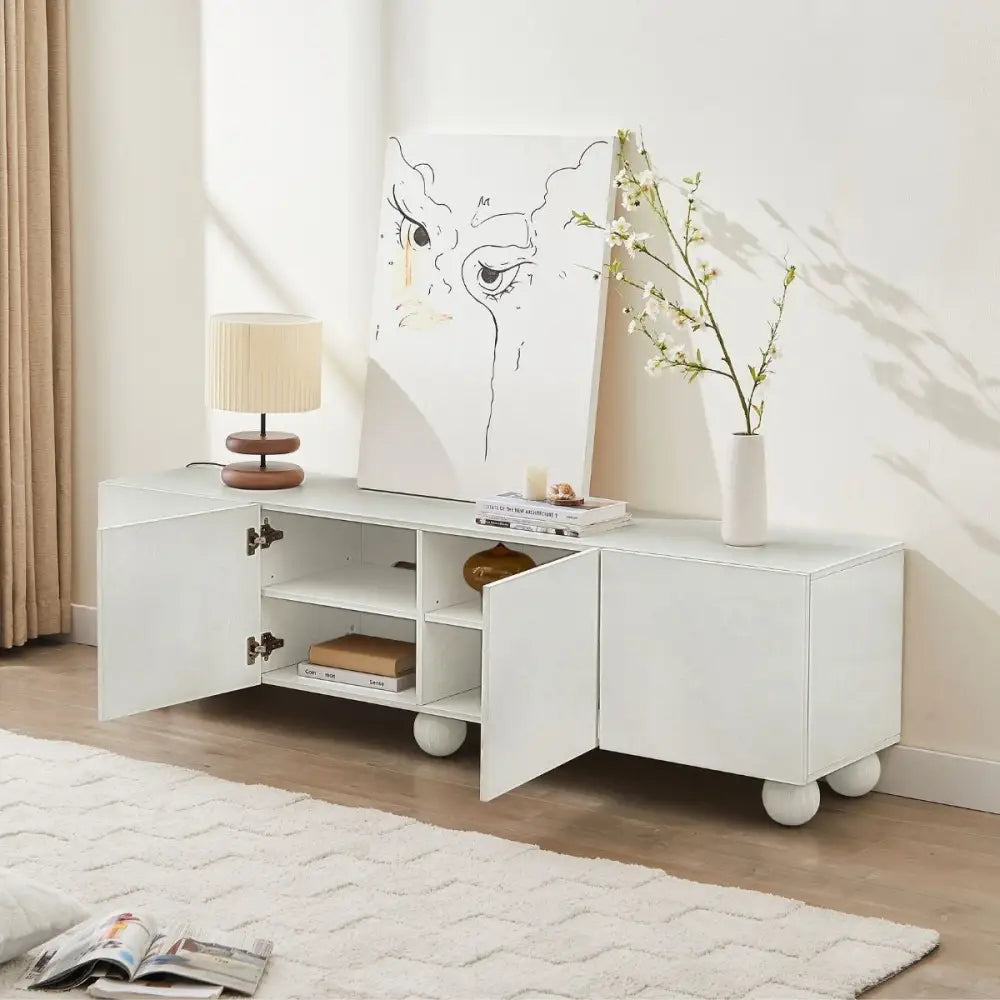 Ava White TV Unit - Furniture > Living Room > TV Units