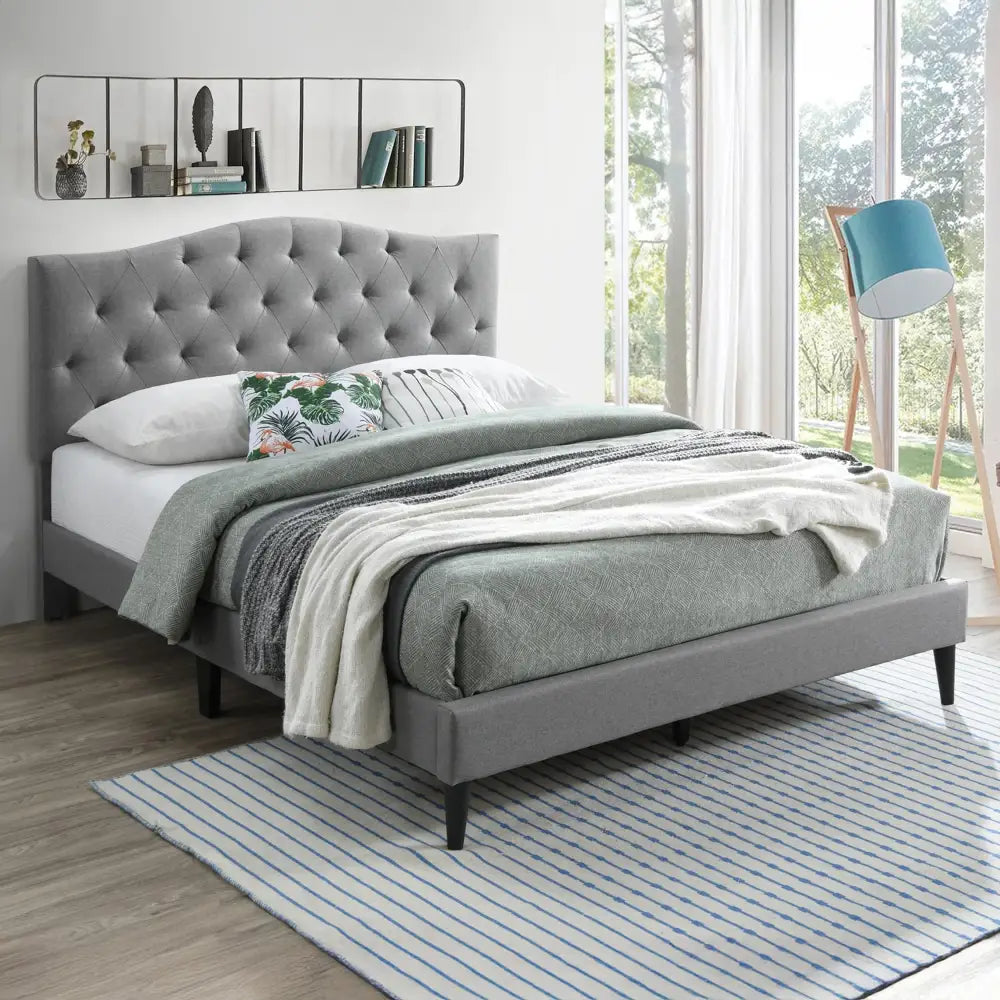 Avery Fabric Queen Bed - Furniture > Bedroom > Beds & Bed Frames