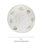 (Avocado) Cotton Rope Woven Placemats - Set of 5 18cm Diameter Heat Resistant Kitchen Decor - Home & Garden >