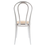 Azalea Arched Back Dining Chair 2 Set Solid Elm Timber Wood Rattan Seat - White - Furniture > Dining
