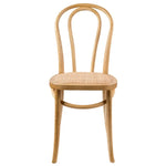 Azalea Arched Back Dining Chair Set of 6 Solid Elm Timber Wood Rattan Seat - Oak - Furniture > Dining