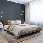 Azure Wood Bed Frame With Comforpedic Mattress Package Deal Bedroom Set - Single - White Brown - Furniture > Bedroom >
