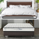 Azure Wood Bed Frame With Comforpedic Mattress Package Deal Bedroom Set - Single - White Brown - Furniture > Bedroom >
