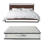 Azure Wood Bed Frame With Comforpedic Mattress Package Deal Bedroom Set - Single - White Brown - Furniture > Bedroom >