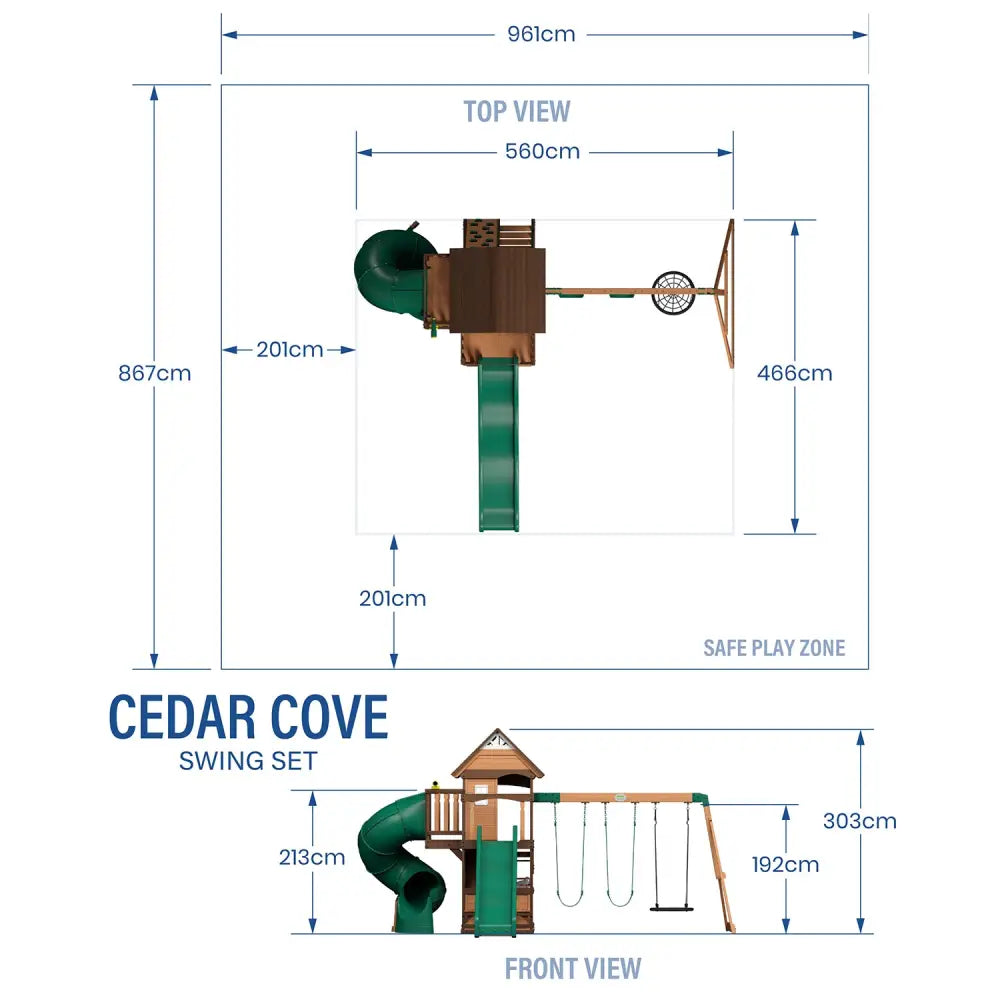 Backyard Discovery Cedar Cove Play Centre - Baby & Kids > Baby & Kid’s Toys > Outdoor Play Equipment