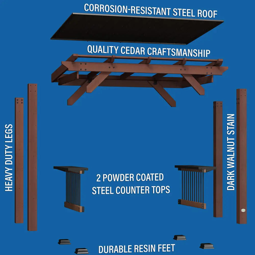 Backyard Discovery Saxony Grill/BBQ Electric Gazebo - Home & Garden > Shading