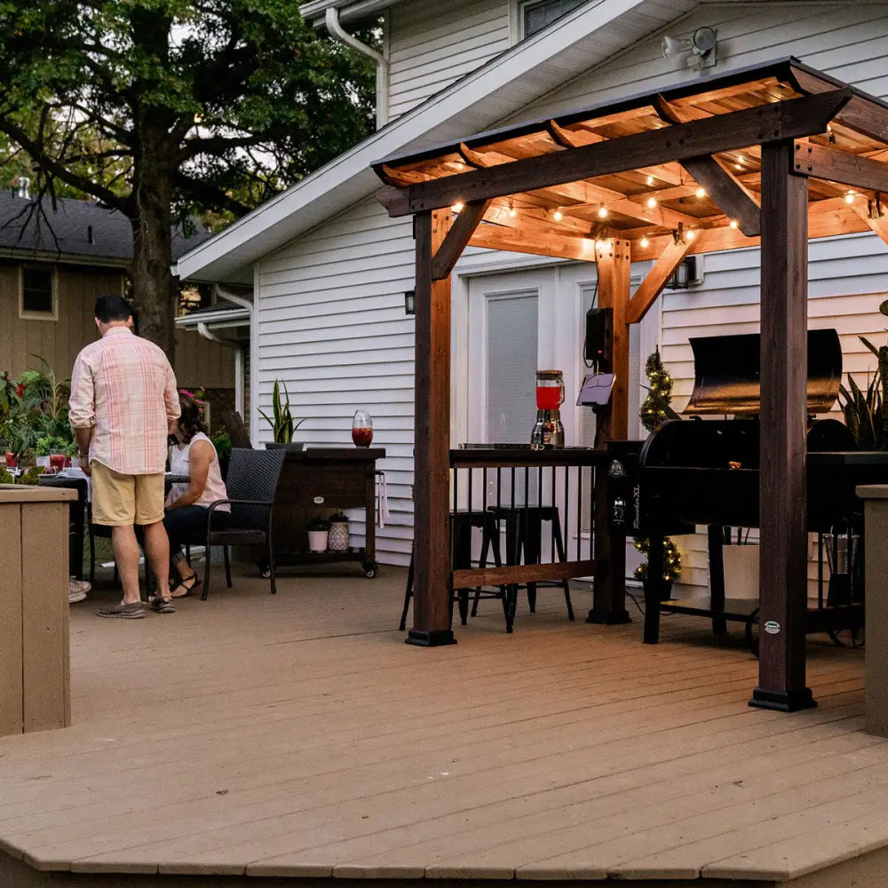 Backyard Discovery Saxony Grill/BBQ Electric Gazebo - Home & Garden > Shading