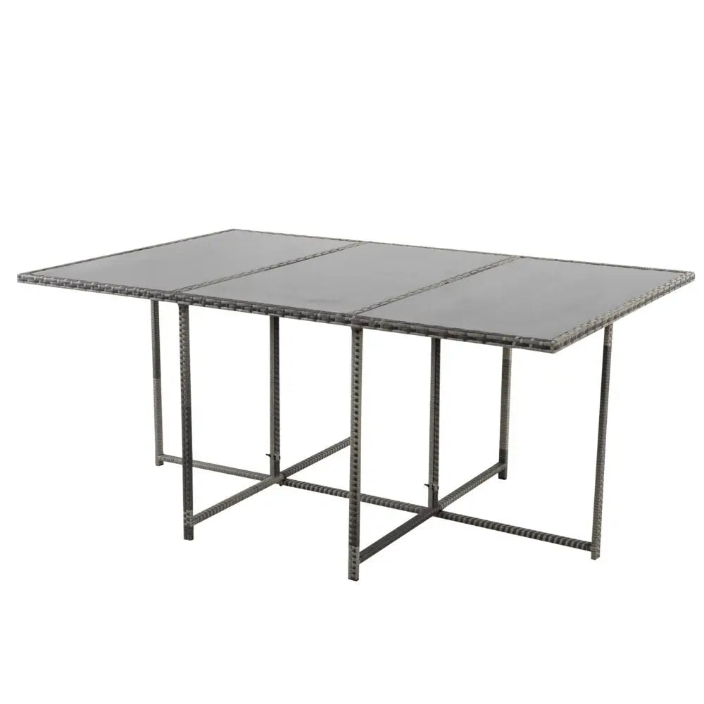 Bali 11 Piece Outdoor Dining Set-Grey - Furniture > Outdoor