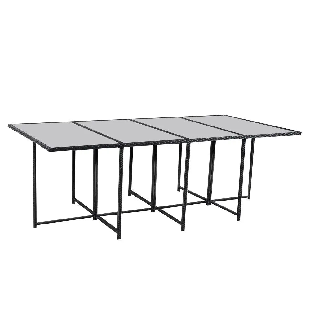 Bali 13PC Outdoor Dining Set-Black - Furniture > Outdoor