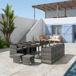 Bali 13PC Outdoor Dining Set-Grey - Furniture > Outdoor
