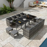 Bali 13PC Outdoor Dining Set-Grey - Furniture > Outdoor